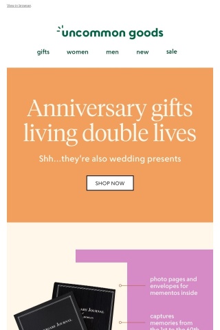 Anniversary gifts living double lives