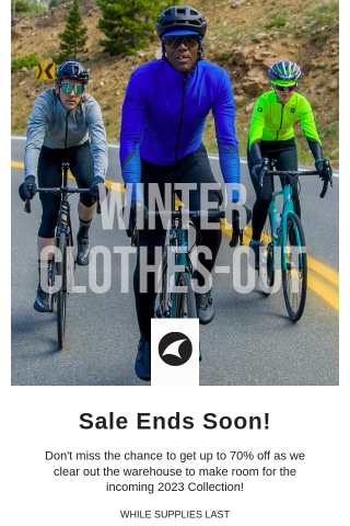Winter Clothes-Out Sale Ends Soon