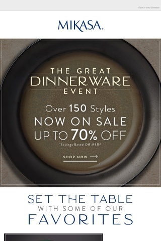 Don't Miss Up to 70% Off Mikasa Dinnerware