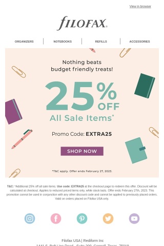 Nearly over! | Extra 25% Off Sale Items!