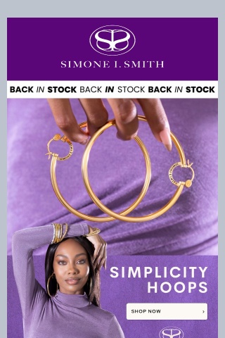 Simplicity Hoops Back in Stock Now!