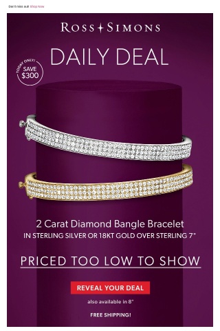 2 ct. diamond bangle bracelet 💎 Save BIG for today only!