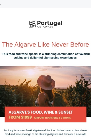 BRAND NEW DEAL! Food, Wine & Sunsets in the Algarve, Anyone? 😍
