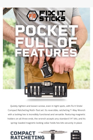 Pocket Sized tools with Full Sized Features