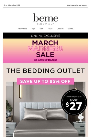 The Bedding Outlet is OPEN 🚨 Up to 85% OFF