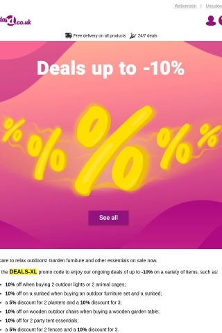 Save today: up to 10%!
