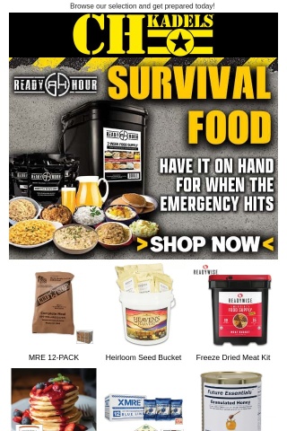 Stock up on survival food essentials