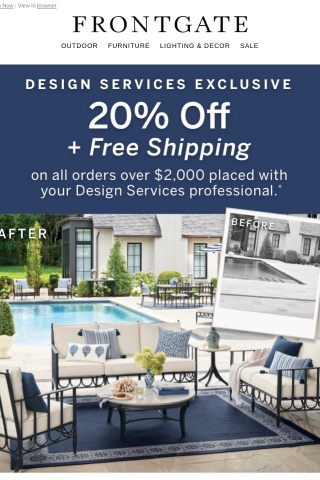 Exclusive Offer: 20% off + FREE shipping on your Design Services order of $2,000+