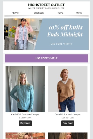 10% Off KNITS - Today only! 🙌