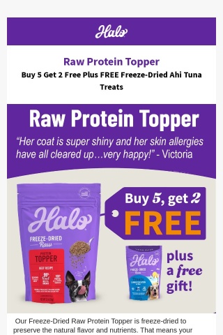 Raw Protein Topper - Buy 5 Get 2 Free