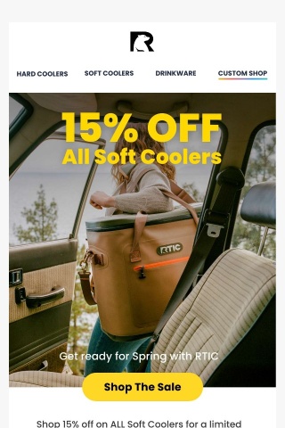Soft Cooler Spring Sale: 15% OFF