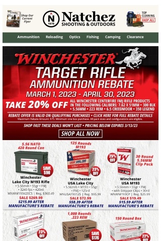 Winchester Ammo with Amazing Deals!