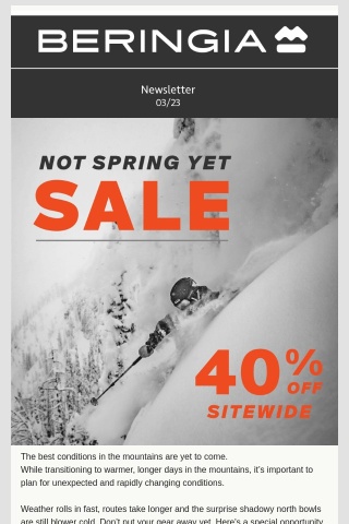 NOT SPRING YET Sale > 40-50% OFF