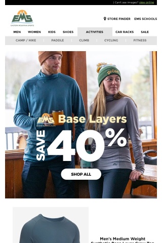40% OFF All EMS Base Layers