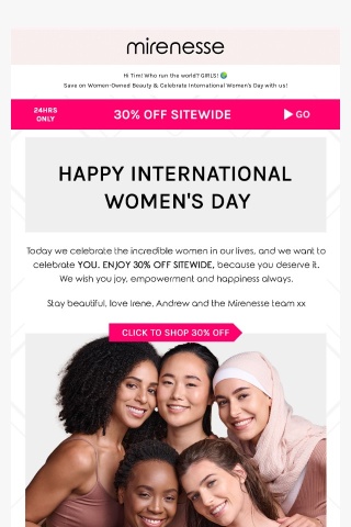 Celebrating YOU With 30% Off Sitewide