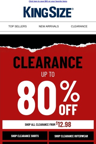 Happening Now: Up to 80% Off Clearance Sale 🚨