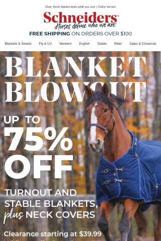 Blanket Blowout !!️ Deals starting at $39.99.