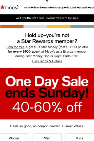 Deals of the Day + Star Money Bonus Days = 🎉