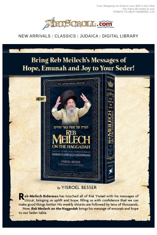 NEW! The Hope and Chizuk of Reb Meilech Biderman - In Your Hands!