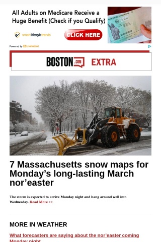 ❄ 7 Massachusetts snow maps for Monday’s long-lasting March nor’easter