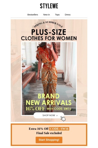 [BRAND NEW] Discover Trendy PLUS-SIZE Clothing for Women at StyleWe!😊
