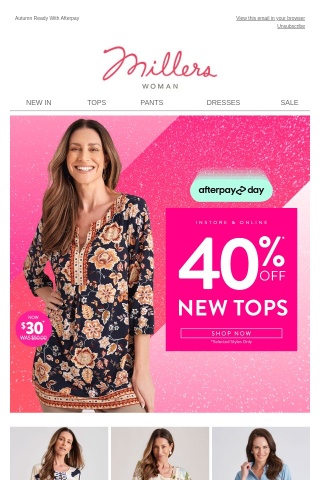 Shop Before The Rest! 40% Off NEW Tops & Cardigans