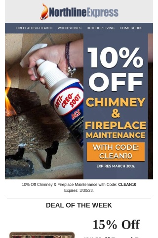 Spring Cleaning?  Let Us Help w/10% Off Chimney & Fireplace Maintenance!