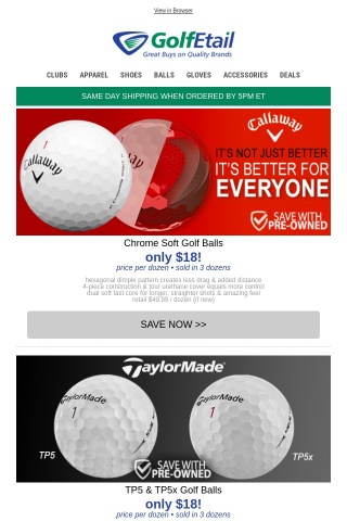 They're Back!!️ Callaway Chrome Soft Golf Balls • only $18 / dozen • ACT NOW