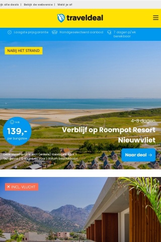 Voorjaar toppers 🌻 Verblijf op Roompot Resort Nieuwvliet v.a. €139 & meer deals