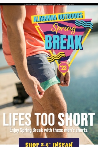 New Men's Shorts for Spring Break