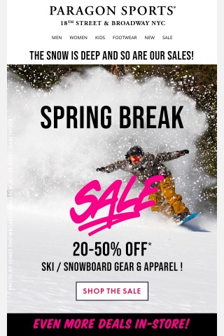 SPRING BREAK SKI SALE! Head Out with New Gear & Apparel!