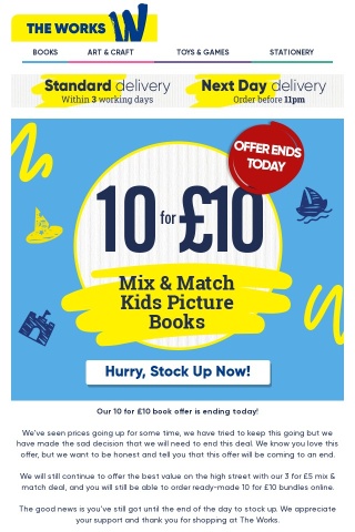 ⚠️10 for £10 kids picture books ends today⚠️