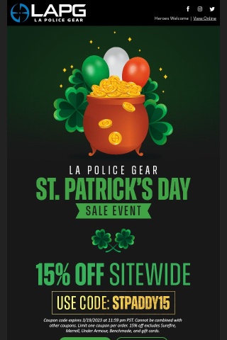 Final Day - St. Patrick's Day Sale Event