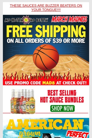 Last Chance...FREE SHIPPING for March Madness, Let's Go!!!