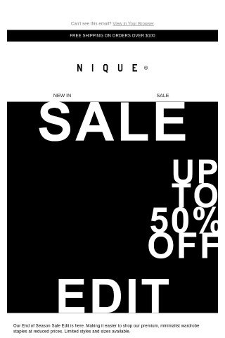 THE SALE EDIT | Save up to 50% off.
