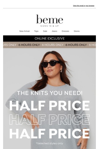 BIG NEWS: Half Price Knitwear Inside