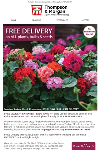 FREE DELIVERY EXTENDED - ENDS TONIGHT!