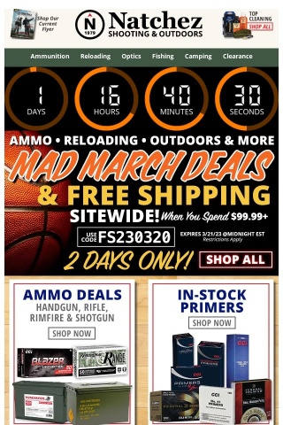 Mad March Deals with Free Shipping on Orders $99.99+