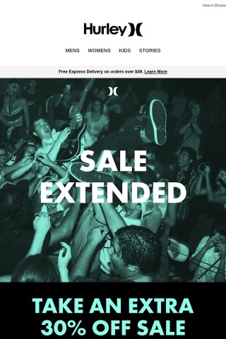 Sale Extended! Take an extra 30% off sale items