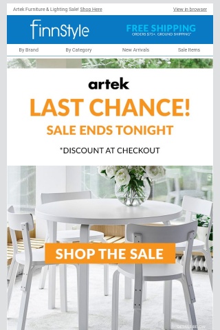 Artek Furniture Sale Ends Tonight! +iittala on Sale Now