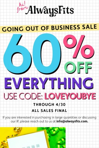 Everything now 60% off! 🔥