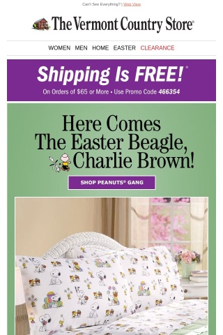 Free shipping | Easter's nearly here, Charlie Brown!