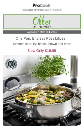 The Ultimate One-Pot Pan Now Only £19.99