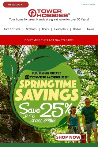 🌼 Last Day to Save up to 25% at our Springtime Savings Sale..Hurry! +