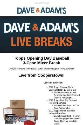 Check out these featured Big Breaks!