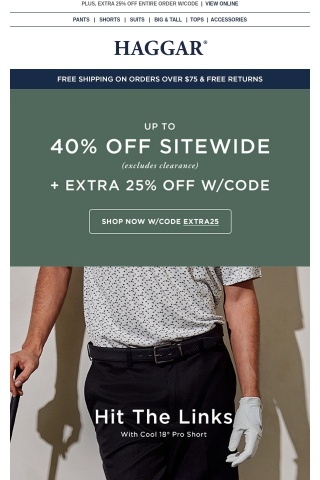 Up to 40% Off SITEWIDE