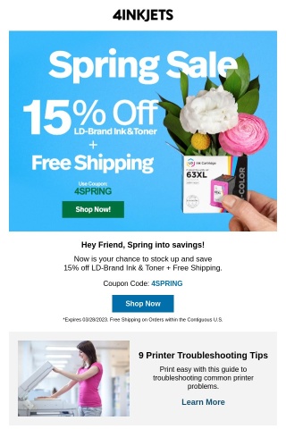 🌸 Spring into savings with 15% Off + free shipping
