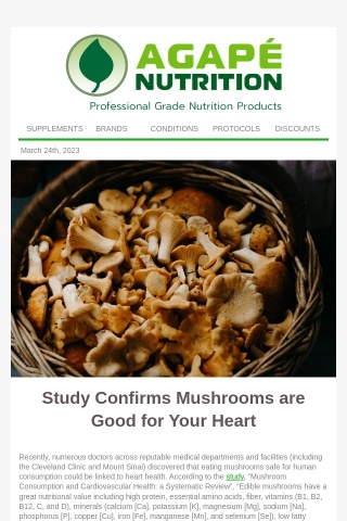 Study Confirms Mushrooms are Good for Your Heart