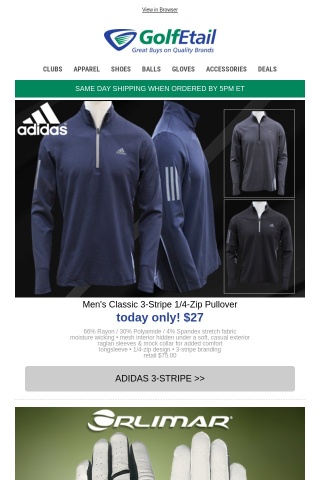 Whoa!!️ $27 Adidas Classic 3-Stripe 1/4-Zip Pullover • Today Only