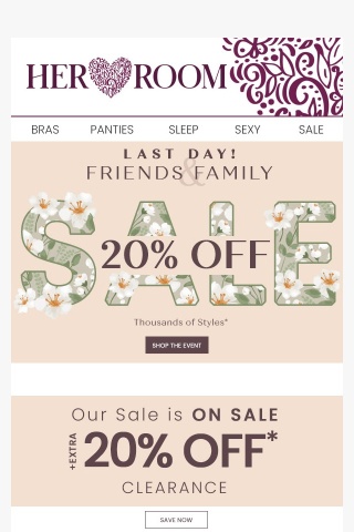 🎉LAST DAY! 20% Off Friends & Family Sale